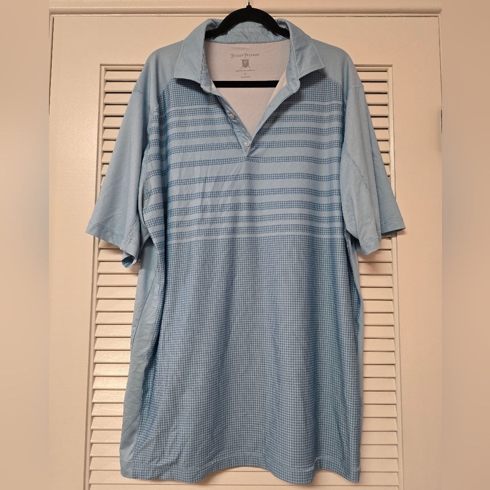 Hickey Freedom - Men's Blue Short-Sleeve Casual Shirt